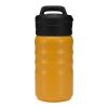 Knox 350 ml RCS recycled double wall stainless steel sport bottle with flip straw Yellow