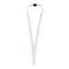 Lago lanyard with break-away closure Priority | White | 1-color Screen Print | both straps | 300 mm x 15 mm | not available