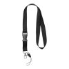 Sagan phone holder lanyard with detachable buckle Standard | Solid black | not available | No Branding | not available | not available | not available
