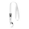 Sagan phone holder lanyard with detachable buckle Priority | White | Direct to Film | both straps | 290 mm x 16 mm | 100