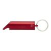 Flare recycled aluminium keychain with LED light and bottle opener Standard | Red | No Branding | not available | not available