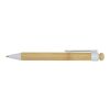 Rattan bamboo and recycled plastic ballpoint pen (black ink) Standard | white | No Branding | not available | not available