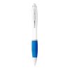 Black Ink Nash Ballpoint Pen White Barrel & Coloured Grip Standard | White-Aqua | Not applicable | No Branding | not available | not available