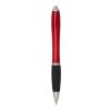 Nash RCS recycled plastic ballpoint pen with coloured barrel and black grip (black ink) Standard | Red | No Branding | not available | not available