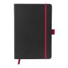 Colour-edge A5 hard cover notebook Standard | Solid black-Red | Not applicable | No Branding | not available | not available