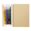 Squiggle B6 hard cover notebook and markers set Natural