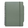 Thalaasa A5 ocean-bound hard cover notebook with ballpoint pen (black ink) Standard | Heather green | No Branding | not available | not available