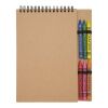 Doodle A5 spiral soft cover notebook and crayon set Standard | Natural | Not applicable | No Branding | not available | not available