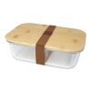 Roby glass lunch box with bamboo lid Standard | Natural-Transparent | No Branding | not available | not available