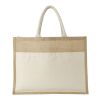 Mumbay Cotton Jute Bag with Pocket Standard | Natural-Natural | No Branding | not available | not available | not available