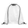 Lancaster transparent drawstring backpack Standard | Solid black-White | No Branding | not available | not available