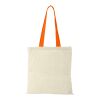 Nevada 100 g/m² cotton tote bag coloured handles Standard | Natural-Orange | not available | No Branding | not available | not available | not available