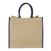 Harry coloured edge jute tote bag Standard | Natural-Navy | Not applicable | No Branding | not available | not available
