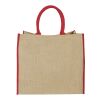 Harry coloured edge jute tote bag Standard | Natural-Red | not available | No Branding | not available | not available