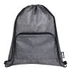 Ash GRS recycled foldable drawstring bag 7L Standard | Heather grey-Solid black | No Branding | not available | not available | not available