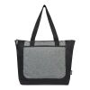 Reclaim GRS recycled two-tone zippered tote bag 15L Standard | Solid black-Heather grey | Not applicable | No Branding | not available | not available | not available