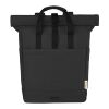 Joey 15” GRS recycled canvas rolltop laptop backpack 15L Standard | Solid black | not available | No Branding | not available | not available | not available