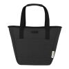 Joey 9-can GRS recycled canvas lunch cooler bag 6L Standard | Solid black | not available | No Branding | not available | not available | not available