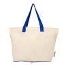 Sierra 140 g/m² GRS recycled foldable cotton tote bag 7L Standard | Natural-Royal blue | No Branding | not available | not available | not available