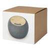 Ecofiber bamboo/RPET Bluetooth® speaker and wireless charging pad Standard | Natural-Grey | No Branding | not available | not available