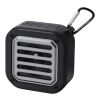 Solo 3W IPX5 RCS recycled plastic solar Bluetooth® speaker with carabiner Standard | Solid black | No Branding | not available | not available