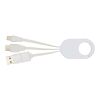 Troop 4-in-1 recycled plastic charging cable Standard | White | Not applicable | No Branding | not available | not available