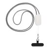 Anser recycled plastic smartphone lanyard with 27W 5-in-1 built-in cable Standard | White | No Branding | not available | not available
