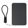 SMART 5000 mAh recycled plastic magnetic power bank with lanyard Solid black