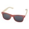 Sun Ray bamboo sunglasses Standard | Red | 1-color Pad Print | left temple | 50 mm x 7 mm