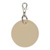 Resi Plus GRS recycled round charm keychain  Standard | Oatmeal | No Branding | not available | not available