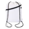 Oriole RPET drawstring bag with zipped front pocket 5L White