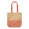 Rhythm straw paper tote bag 10L Brick