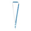 Isla 1-metre sublimation lanyard Light blue-White-White | not available | No Branding | not available | not available