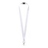 Addie recycled PET lanyard - double side sublimation Solid black-White | 10mm | No Branding | not available | not available