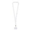 Addie sublimation lanyard with phone holder and safety breakaway  white-white | 15mm | No Branding | not available | not available