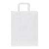 Kraft 80-90 g/m2 paper bag with flat handles - medium white | No Branding | not available | not available