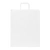 Kraft 80-90 g/m2 paper bag with flat handles - large White | Not applicable | No Branding | not available | not available