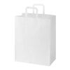Kraft 80-90 g/m2 paper bag with flat handles - 32 x 17 x 39 cm White | No Branding | not available | not available