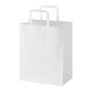 Kraft 80 g/m2 paper bag with flat handles - 25 x 15 x 32 cm White | No Branding | not available | not available