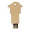 House-shaped recycled paper USB 2.0 Kraft brown | No Branding | not available | not available | 1 GB