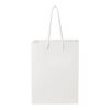 Handmade 170 g/m2 integra paper bag with plastic handles - medium white | No Branding | not available | not available