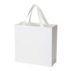 Smartfold 230 g/m2 paper bag with ribbon handles and matt lamination -  31 x 12 x 31 cm White