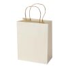 Agricultural 150 g/m2 waste paper bag with twisted handles - 18 x 9 x 23 cm Ivory white