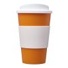 Americano® 350 ml insulated tumbler with grip Transparent orange-White | No Branding | not available | not available