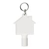 Maximilian house-shaped recycled utility key keychain White | Not applicable | No Branding | not available | not available