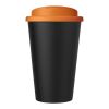 Americano® Eco 350 ml recycled tumbler with spill-proof lid Orange-Solid black | No Branding | not available | not available