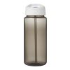 H2O Active® Octave Tritan™ 600 ml spout lid sport bottle Charcoal-White | No Branding | not available | not available