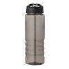 H2O Active® Eco Treble 750 ml spout lid sport bottle Charcoal-Solid black | No Branding | not available | not available