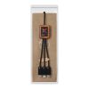 SCX.design C38 3-in-1 rPET light-up logo charging cable with squared wooden casing Solid black-Wood | not available | No Branding | not available | not available
