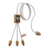 SCX.design C39 3-in-1light-up logo charging cable with squared casing White | No Branding | not available | not available